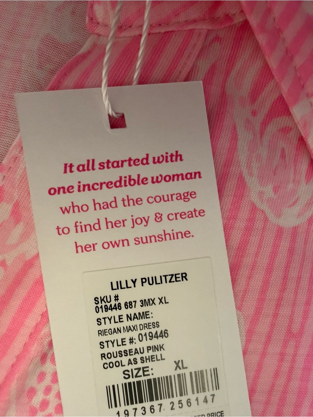 Lilly Pulitzer Riegan Maxi Dress in Rousseau Pink Cool as Shell. XL. NWT - Picture 6 of 9